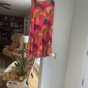Colorful Abstract Midi Skirt